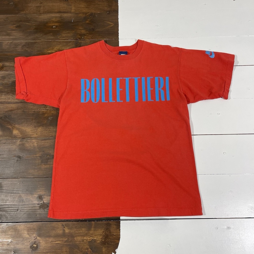 Vintage 80s Nike Bollettieri Red T-Shirt Mens Size Small Rare Single Stitch